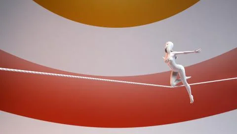 Concept of balance and stability Stock Illustration