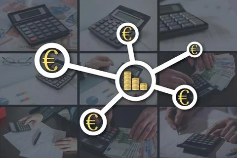 Concept of banking network Stock-Fotos