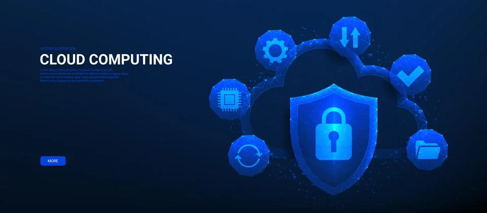 Concept banner of cloud technology Stock Illustration