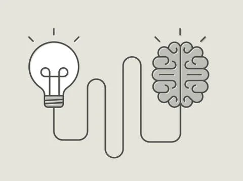 Concept banner of creative thinking, vector illustration Illustrazione stock