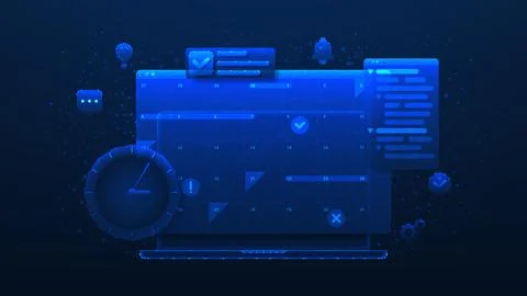 Concept banner of planning schedule Stock Illustration
