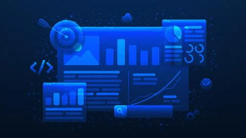 Concept banner of SEO Optimization 스톡 일러스트