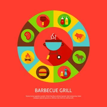 Concept Barbecue Grill Illustrazione stock