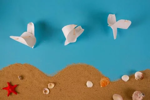 Concept of a beach Stock Photos