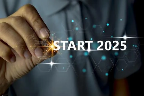 The concept of the beginning of the year 2025 Stock Photos