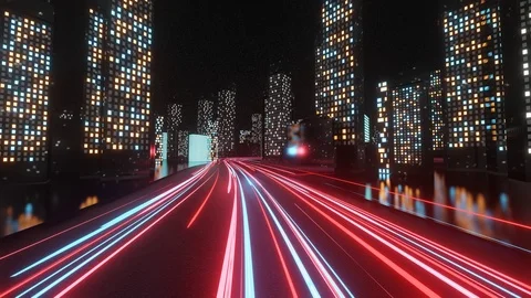 Concept of big data. 3D Rendering of abstract highway Video stock 124954796