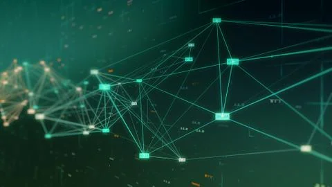 Concept of big data and network Stockillustratie