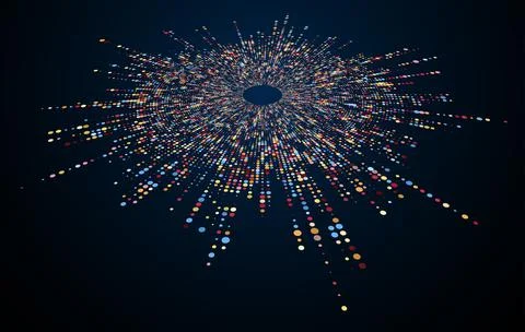 Concept of big data or digital transformation Illustrazione stock