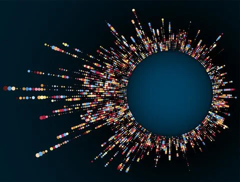 Concept of big data or digital transformation Illustrazione stock