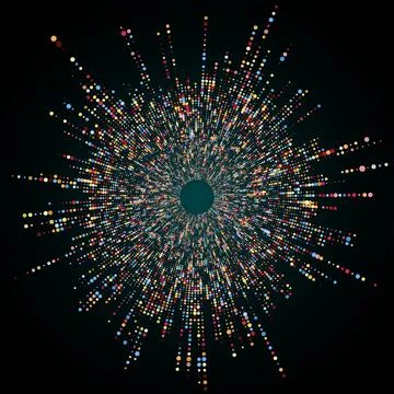 Concept of big data or digital transformation Illustrazione stock