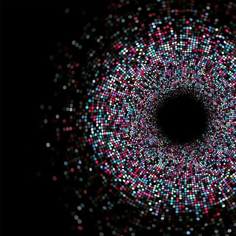 Concept of big data or digital transformation Illustrazione stock