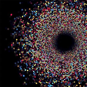 Concept of big data or digital transformation Illustrazione stock