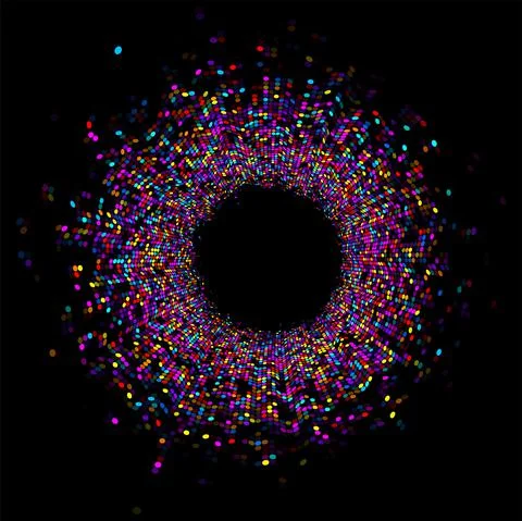 Concept of big data or digital transformation Illustrazione stock