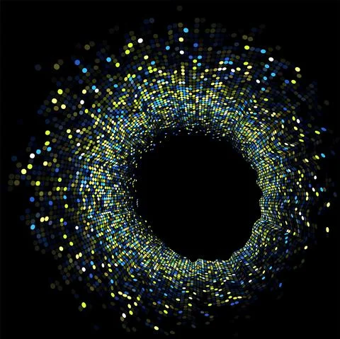 Concept of big data or digital transformation Stock Illustration