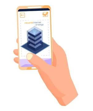 Concept of big data processing, energy station of future, server room rack Stock Illustration