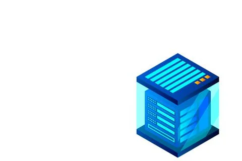 Concept of big data processing energy station of future server room rack data Stock Illustration