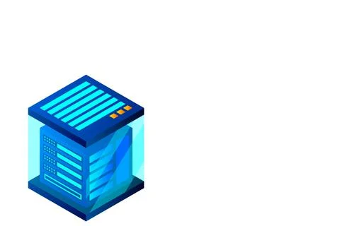 Concept of big data processing energy station of future server room rack data Stockillustratie