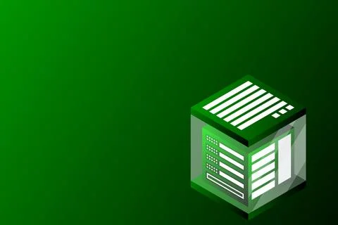 Concept of big data processing energy station of future server room rack data Stock Illustration