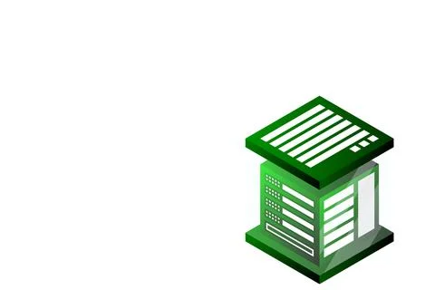 Concept of big data processing energy station of future server room rack data Stockillustratie