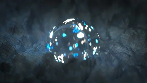 Concept of big data processing seamless loop 3D render animation Stock Footage 162377999