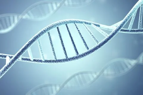 Concept of biochemistry with dna molecule. 3d rendering 스톡 일러스트