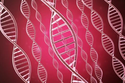 Concept of biochemistry with dna molecule. 3d rendering 스톡 일러스트
