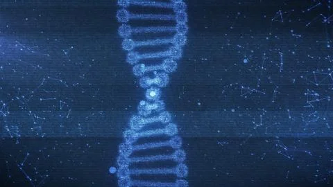 Concept of biochemistry with dna molecule Illustrazione stock