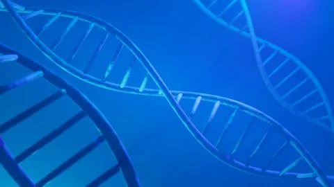 Concept of Biochemistry with DNA Structure, 3D Rendering of DNA Shape Illustrazione stock
