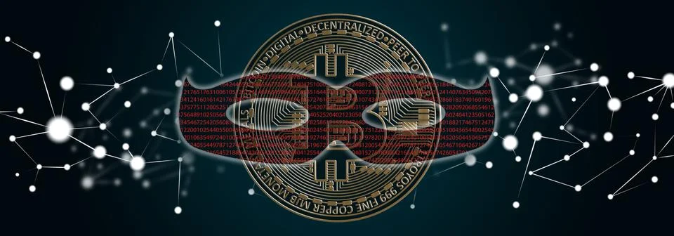 Concept of bitcoin hacking Stock Illustration