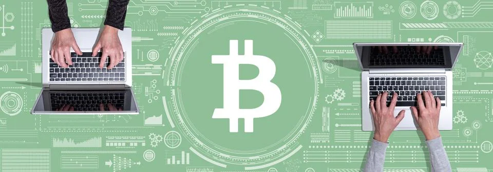 Concept of bitcoin Stock-Fotos
