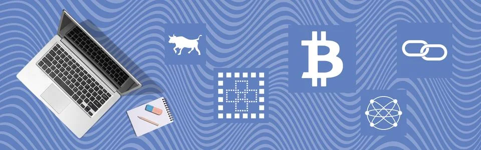 Concept of bitcoin Foto stock