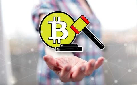 Concept of bitcoin regulation Stock Photos