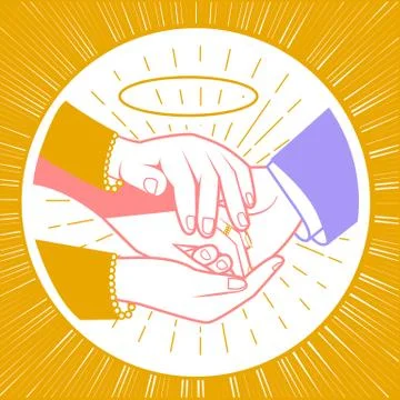 Concept of the blessing Stock Illustration