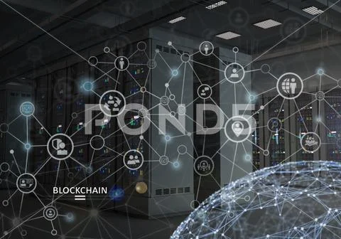 Concept of Blockchain. Cryptocurrency platform Stock Photos