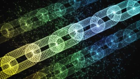 Concept of blockchain Stock Illustration