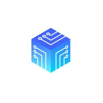Concept Blockchain Logo Stock Illustration