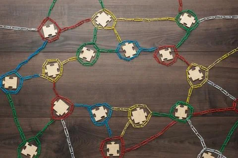 Concept of blockchain Stock Photos