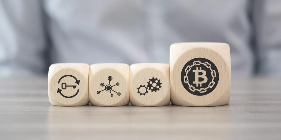 Concept of blockchain Foto stock