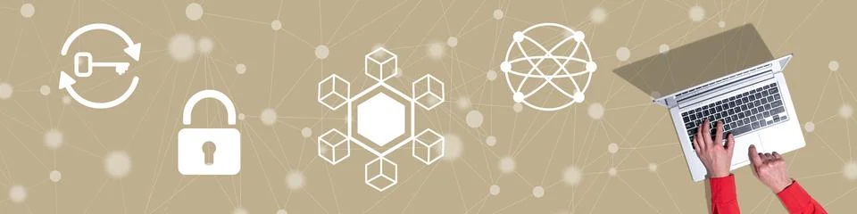 Concept of blockchain Foto stock