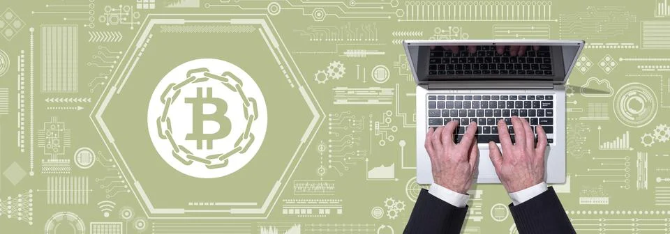 Concept of blockchain Foto stock