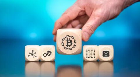 Concept of blockchain 写真素材