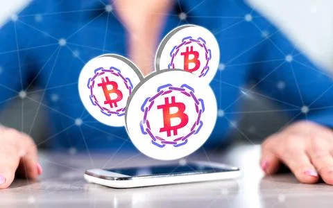 Concept of blockchain 写真素材