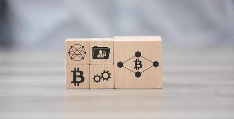 Concept of blockchain technology 写真素材