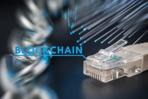 The concept of the blok chain technology 写真素材