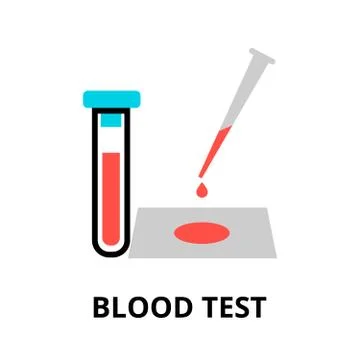 Concept of blood test icon Stock Illustration