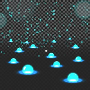 Concept of blue black Bokeh. Light effects Stock Illustration