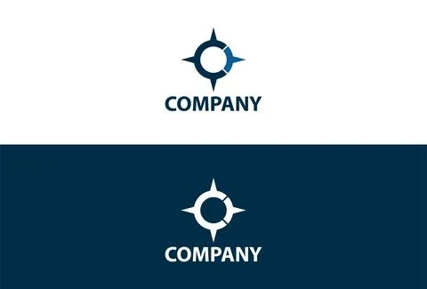 Concept Blue Compass Logo Design	 Illustrazione stock
