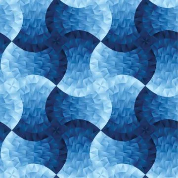 Concept blue polygon geometry seamless pattern. Illustrazione stock