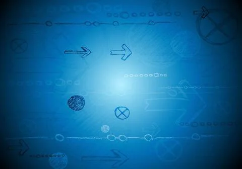 Concept blue technical drawing. Vector illustration eps 10 Concept blue te... Stock Photos