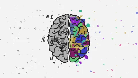Concept of brain parts Video stock 236353413